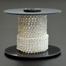 Strass em Fio Plástico Preciosa® Cristal com Base Transparente SS12 = 3mm